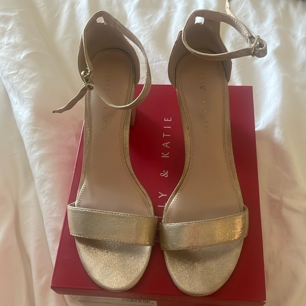 Kelly & Katie Gold Heels